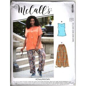 McCalls M8159 Womens 18W to 24W Skirt, Top, Dress and Pants Uncut Sewing Pattern